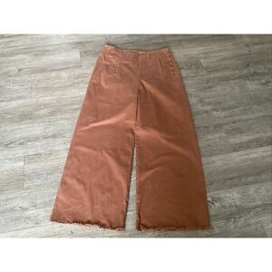 A loves A Brown Wide leg Raw Hem Womens Pants Size 6